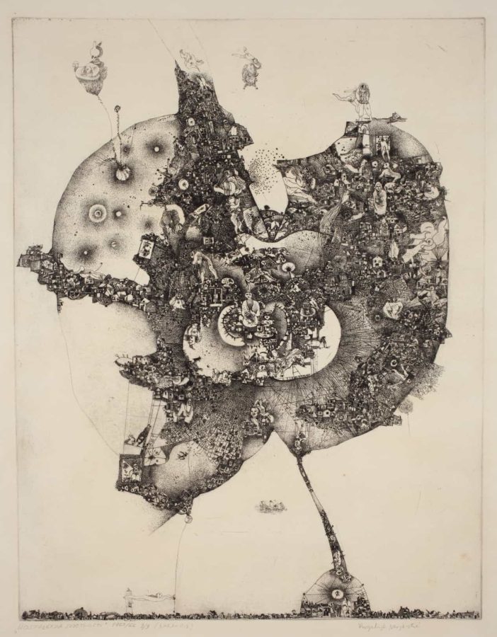 Virgilije Nevjestić, vladao je brojnim likovnim disciplinama. Sjajna tehnička postignuća u grafičkim tehnikama odlikuje bogata i živa naracija u kojoj se ljudski likovi isprepliću s elementima prirode i urbanih pejzaža u fantastičnim svjetovima nadrealističkog ugođaja. Četiri desetljeća stvaralaštva obuhvaća tisuće i tisuće grafičkih listova, desetke grafičkih mapa i bibliofilskih izdanja, oduševljavjući snagom imaginacije i sposobnosti pričanja priča profinjenim vizualnim jezikom figuracije s povremenim prodorima u apstrakciju.